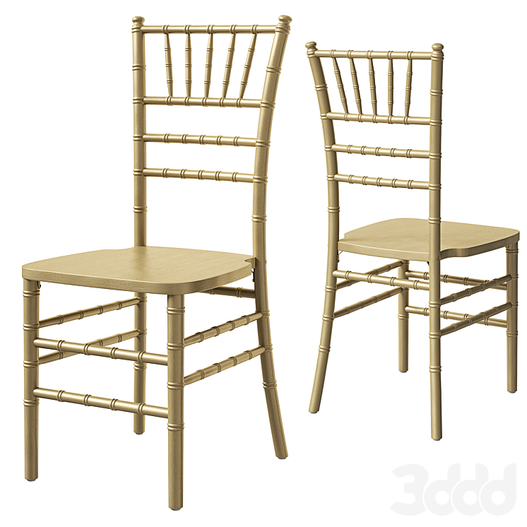 Mobilier — chaise Chiavari dorée